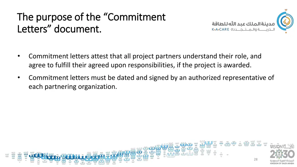 the purpose of the commitment the purpose