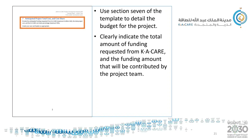 use section seven of the template to detail