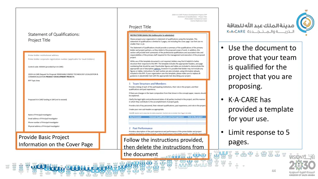 use the document to prove that your team