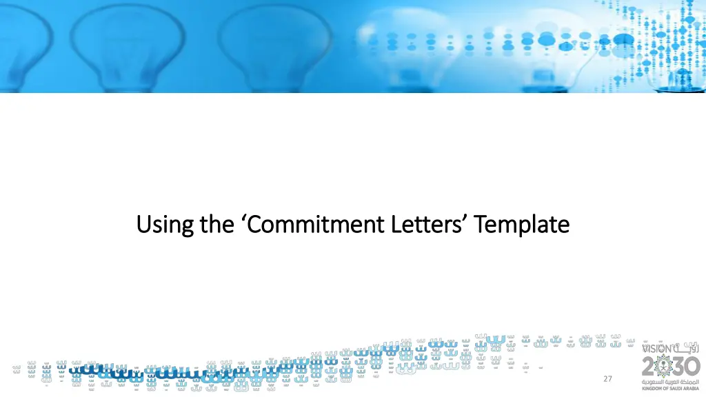 using the commitment letters template using