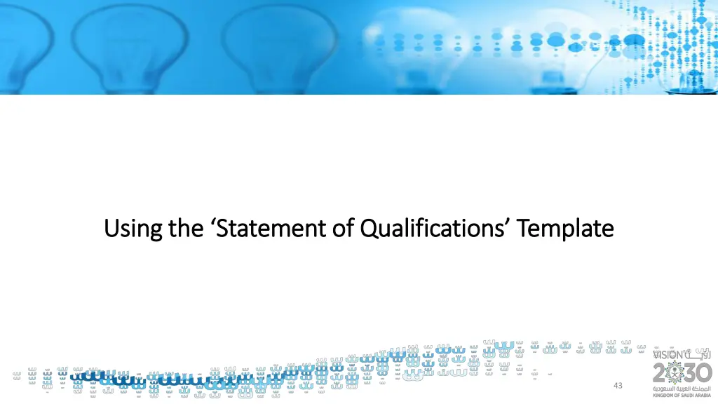 using the statement of qualifications template