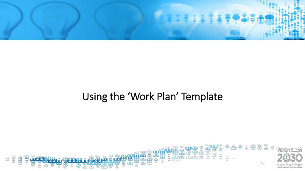 using the work plan template using the work plan