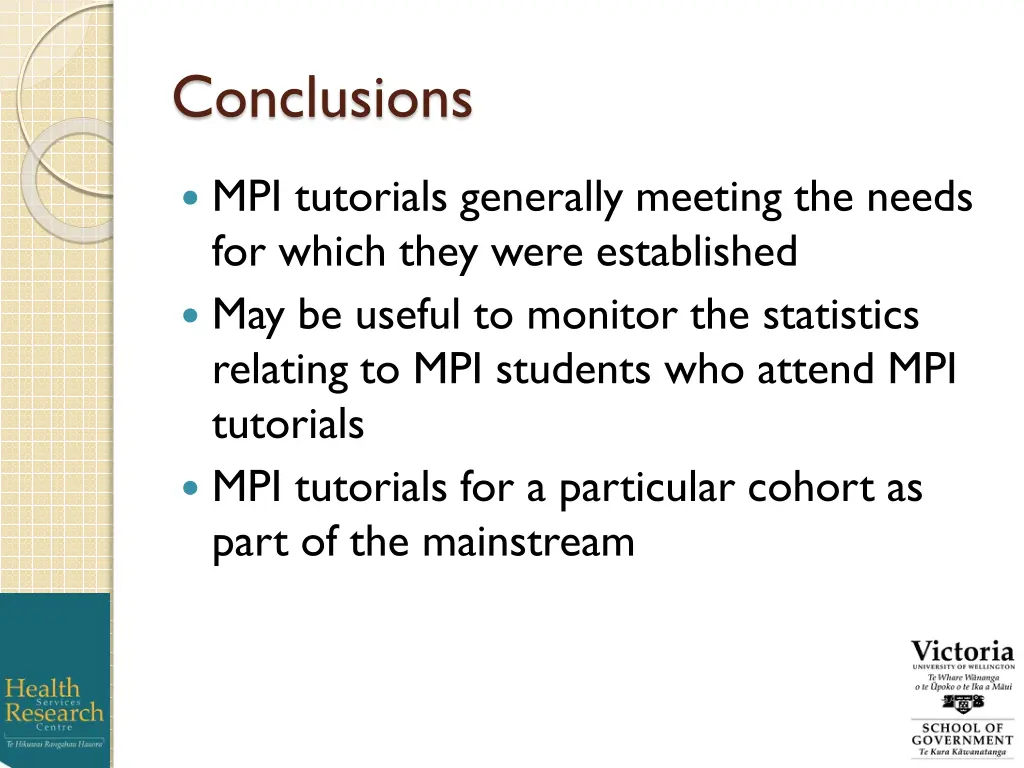 conclusions