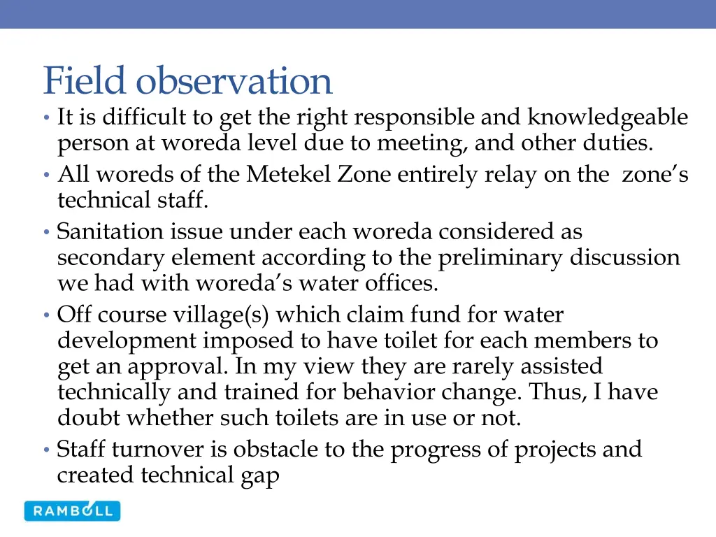 field observation it is difficult