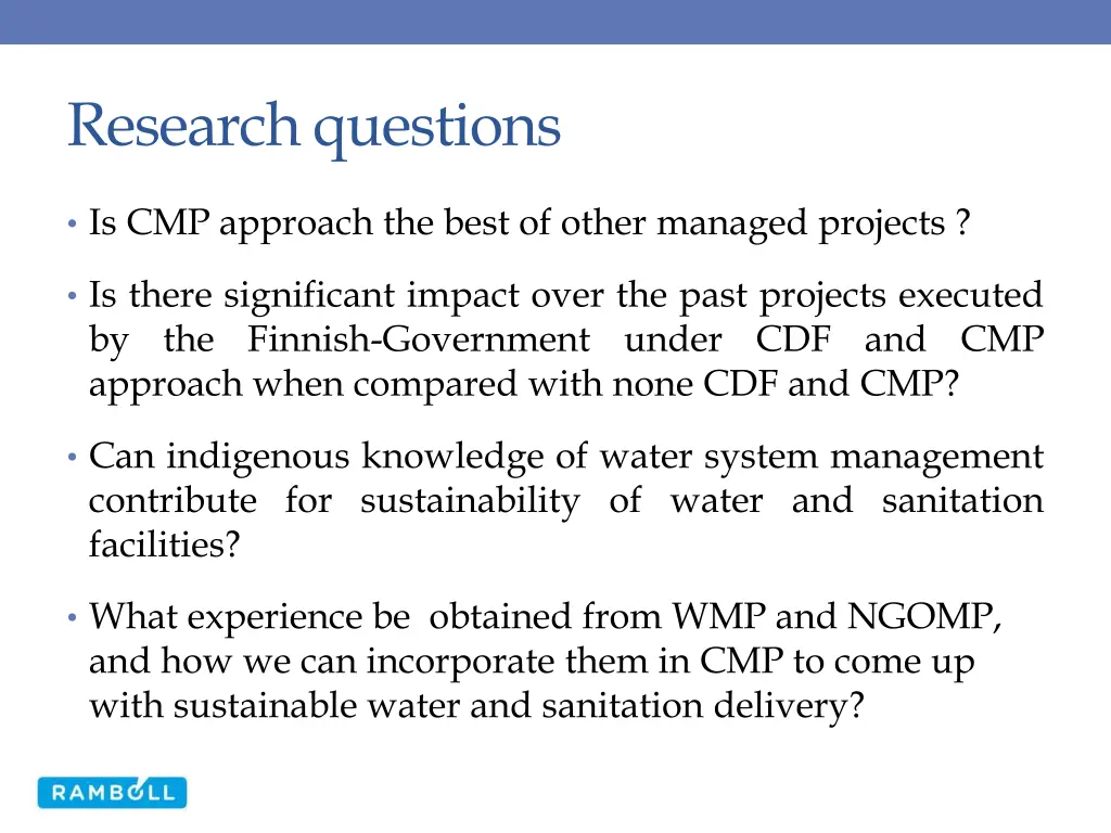 research questions