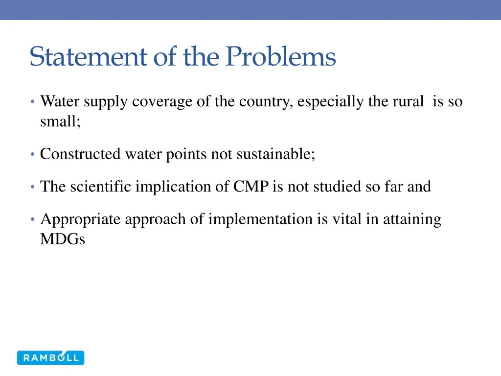 statement of the problems