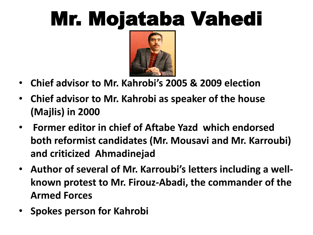 mr mr mojataba mojataba vahedi