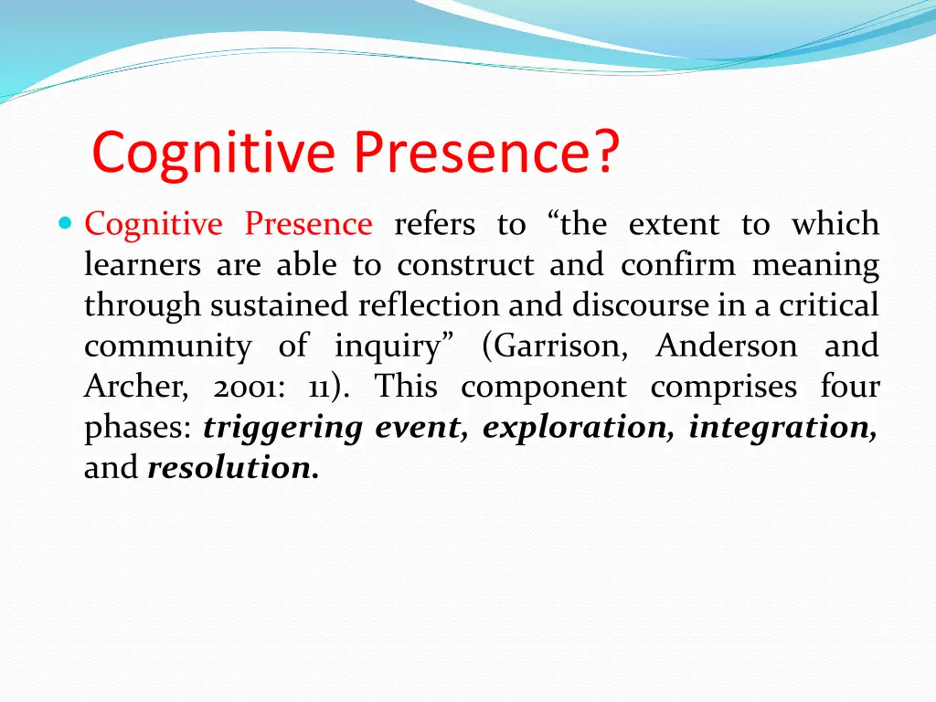 cognitive presence