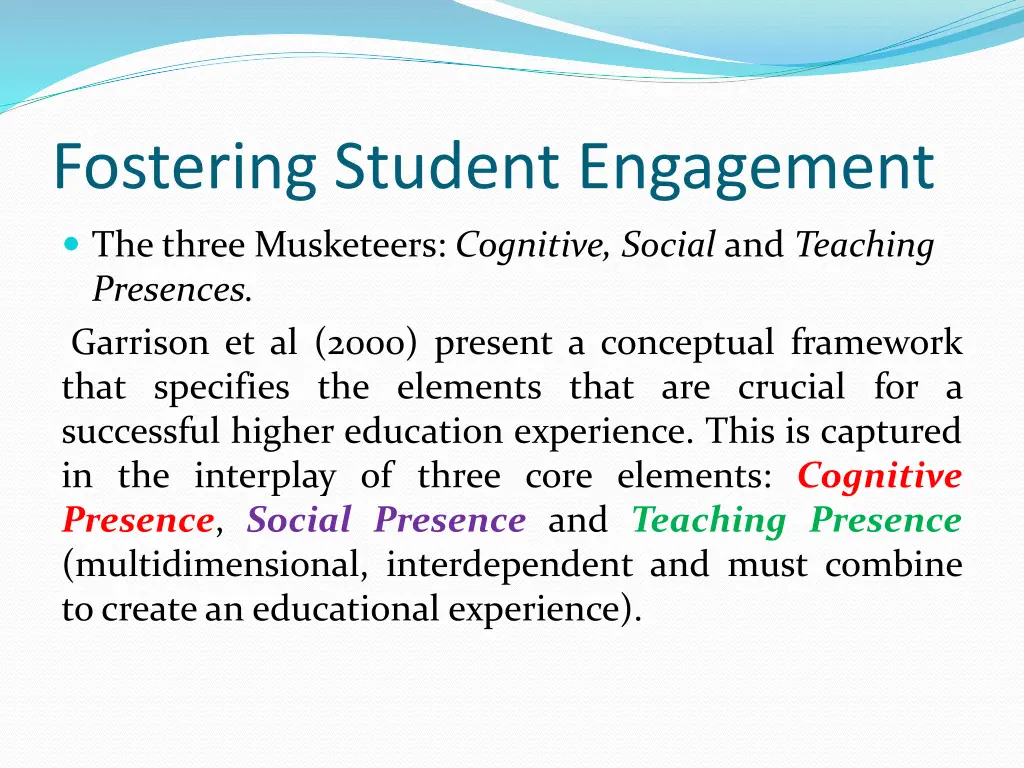 fostering student engagement