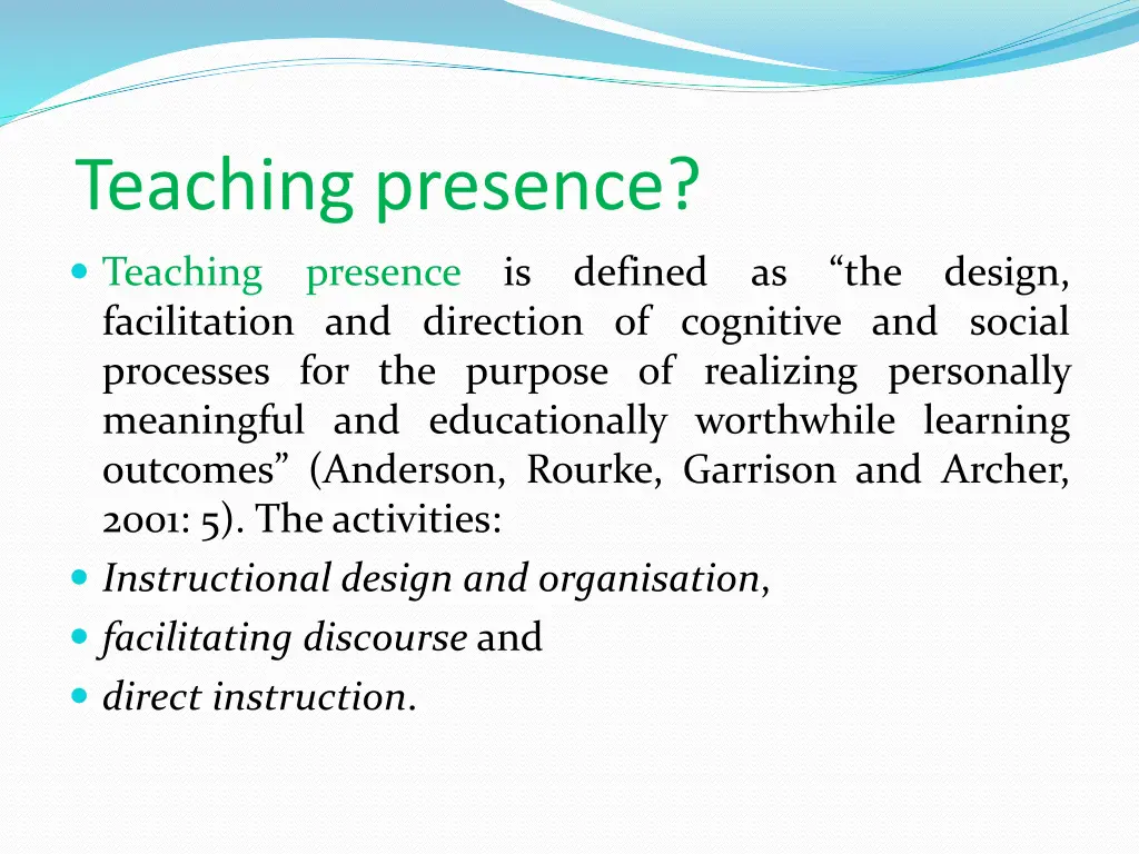 teaching presence