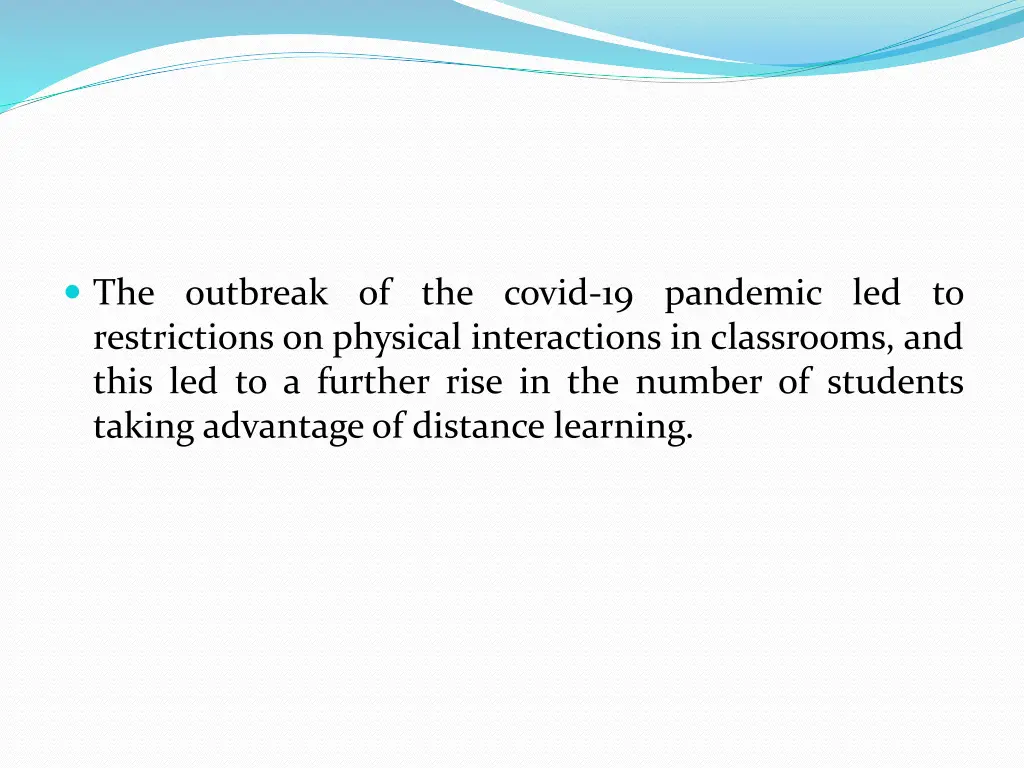 the outbreak of the covid 19 pandemic