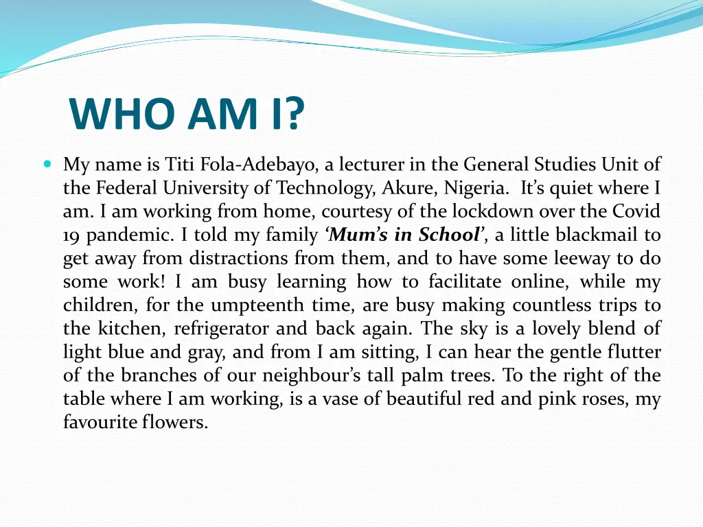 who am i