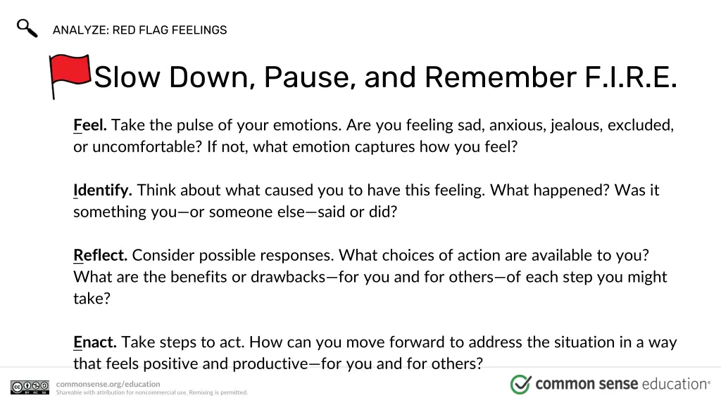 analyze red flag feelings