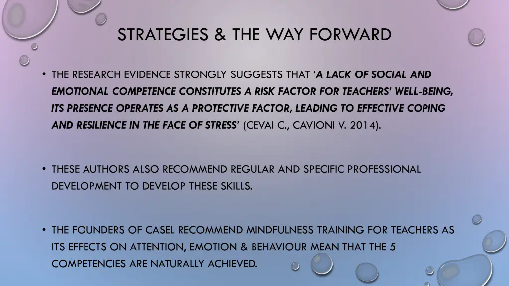 strategies the way forward