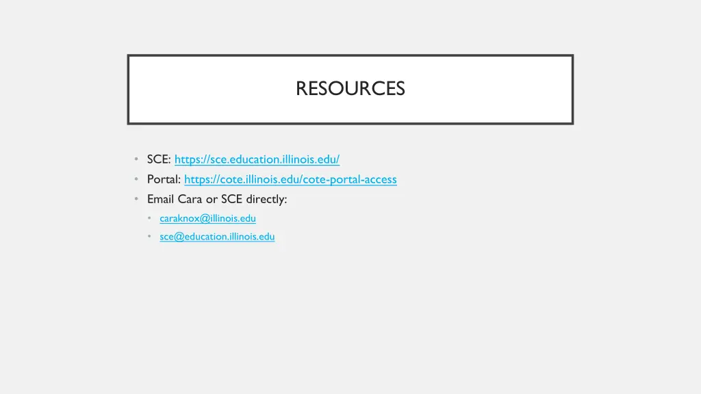 resources