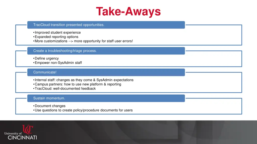 take aways