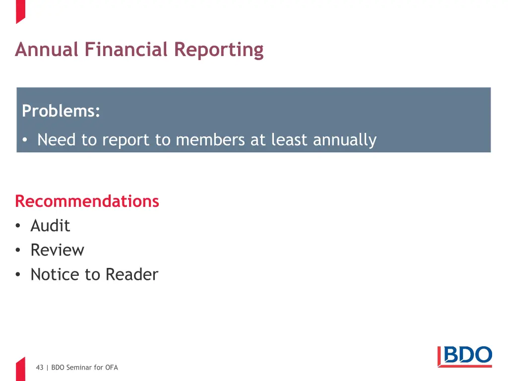 annual financial reporting 1