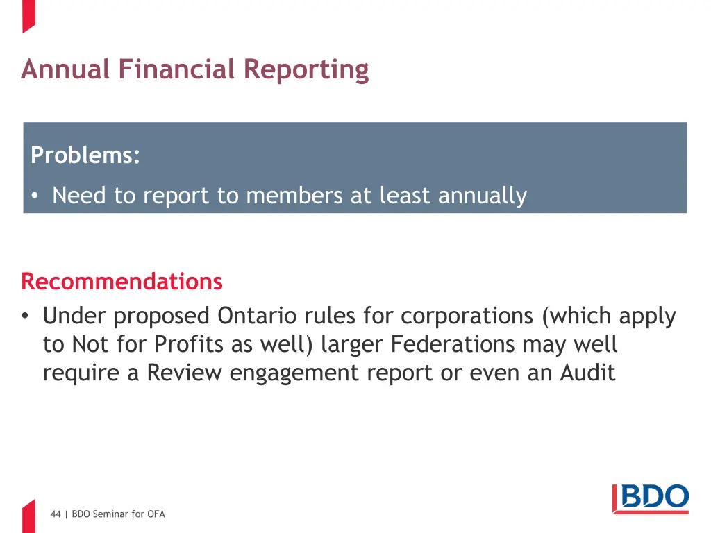 annual financial reporting 2