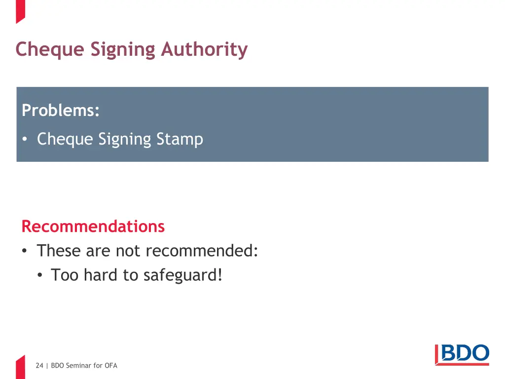 cheque signing authority 5