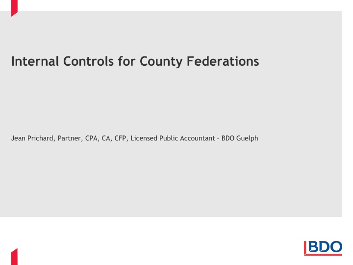 internal controls for county federations