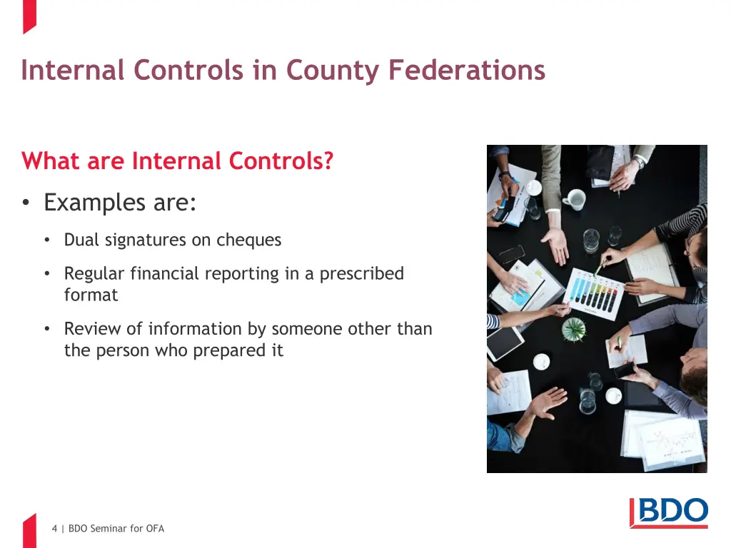 internal controls in county federations 1