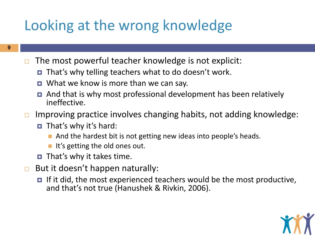 looking at the wrong knowledge
