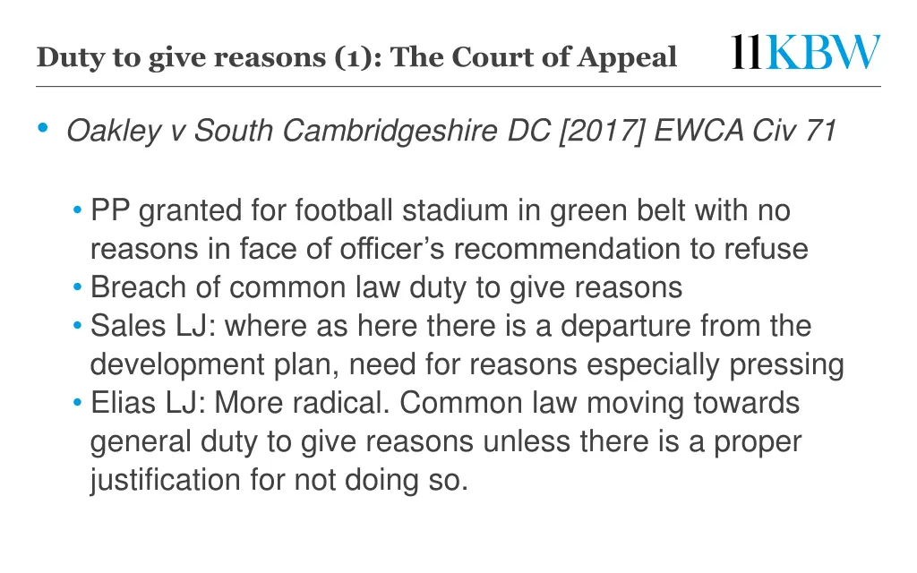 duty to give reasons 1 the court of appeal