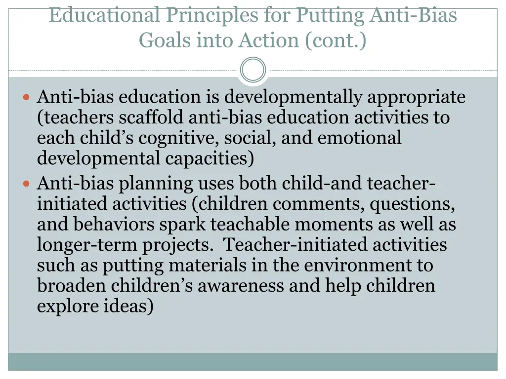 educational principles for putting anti bias 1