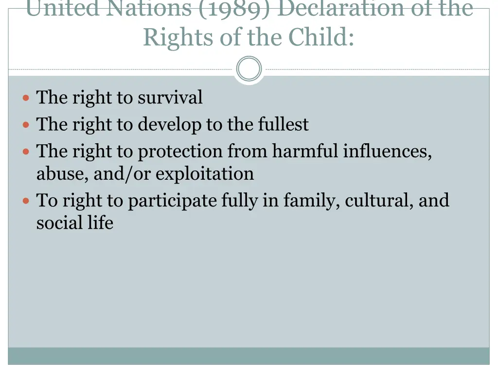 united nations 1989 declaration of the rights