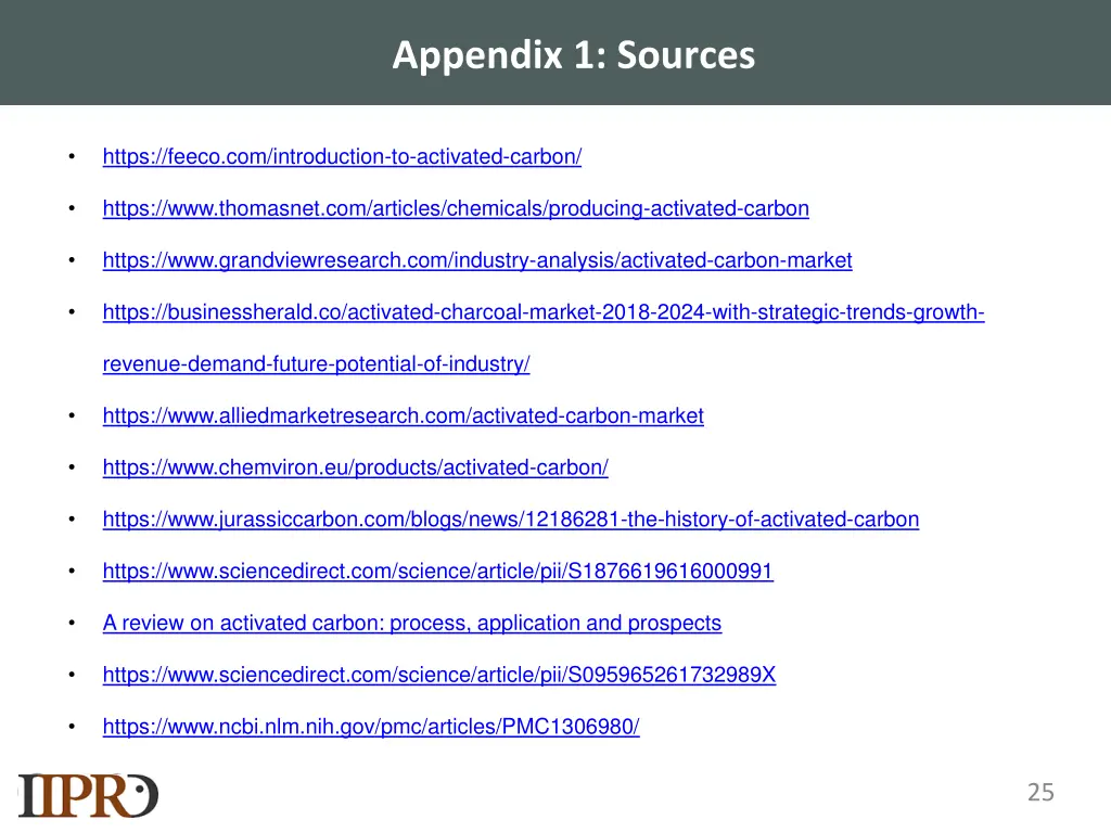 appendix 1 sources