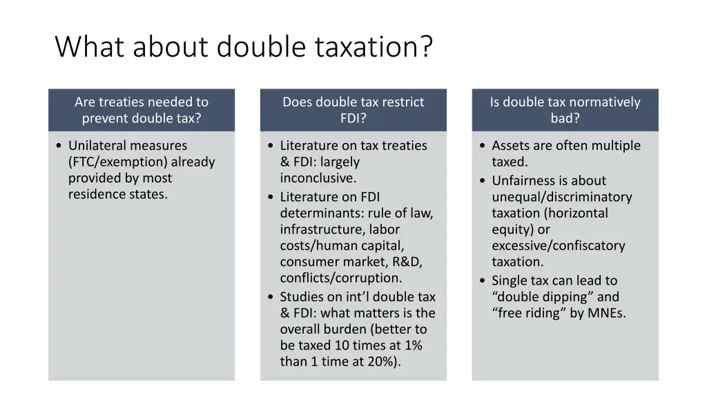 what about double taxation