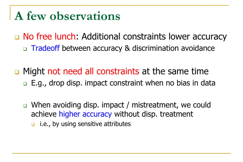 a few observations