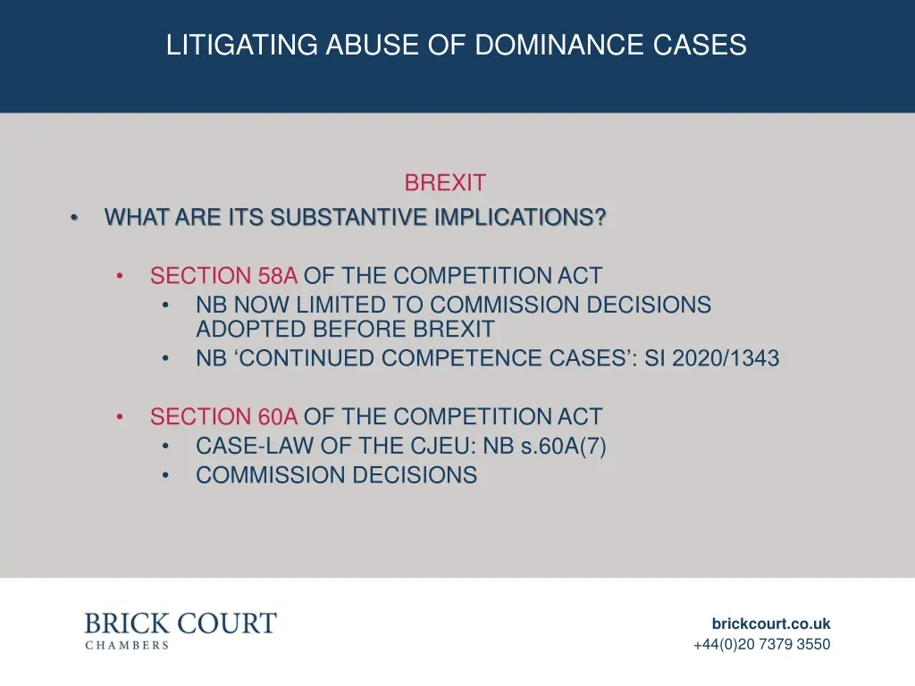 litigating abuse of dominance cases 7