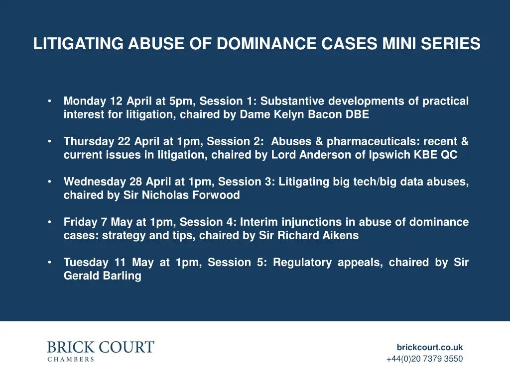 litigating abuse of dominance cases mini series 1
