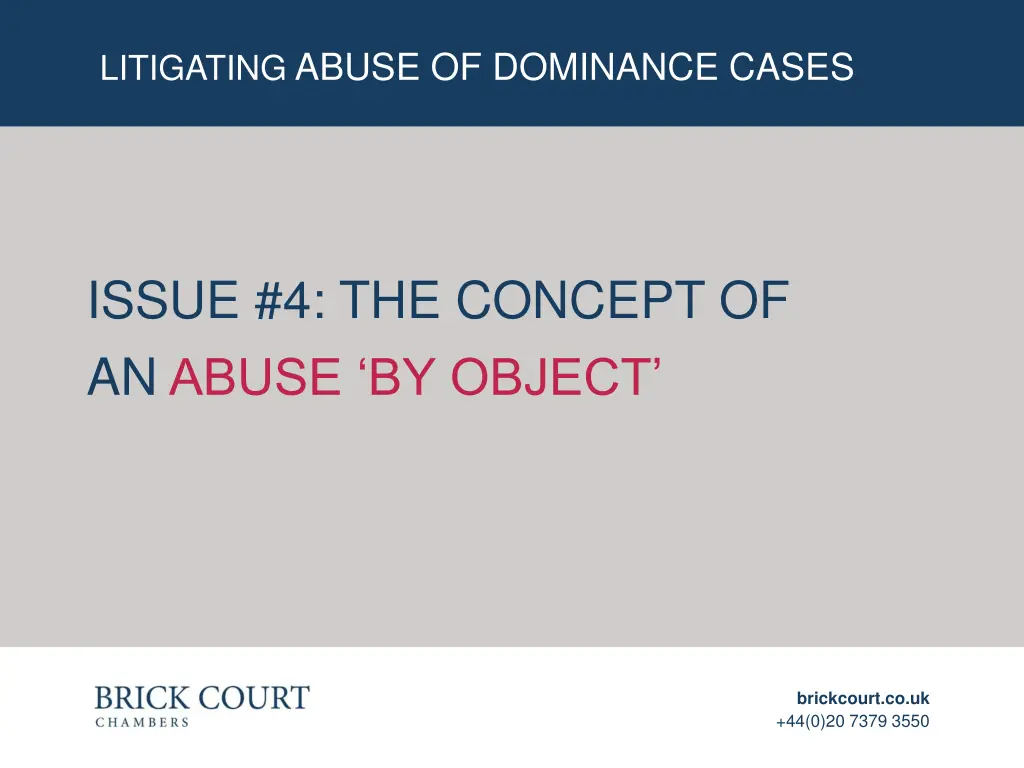 litigating abuse of dominance cases
