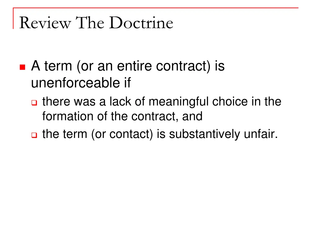 review the doctrine