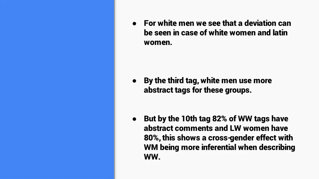 for white men we see that a deviation can be seen