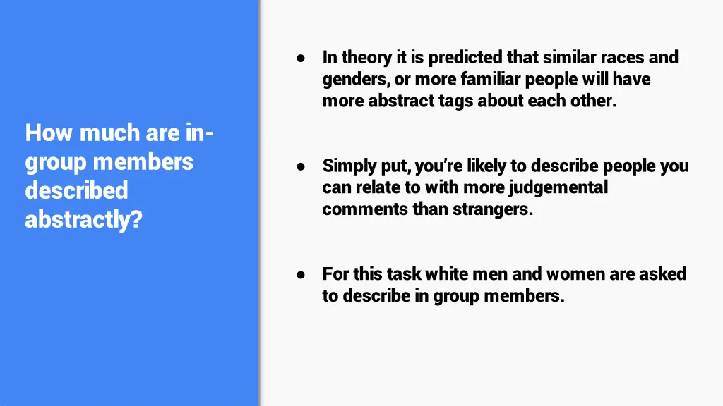 in theory it is predicted that similar races