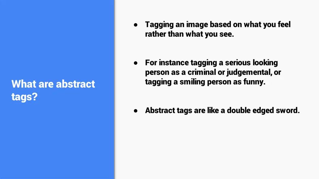 tagging an image based on what you feel rather
