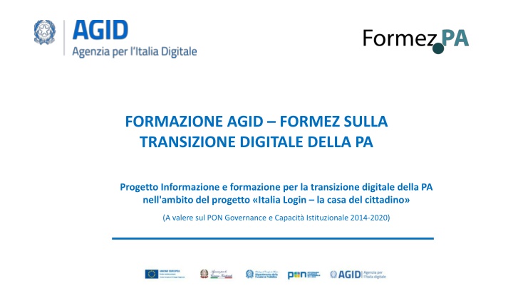 formazione agid formez sulla transizione digitale