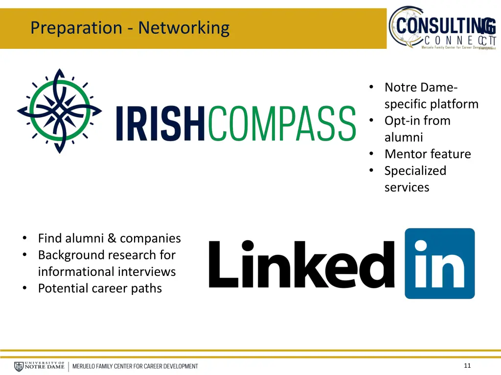 preparation networking