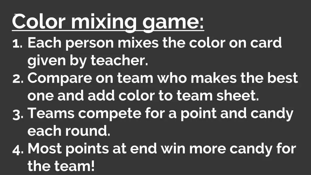 color mixing game 1 each person mixes the color