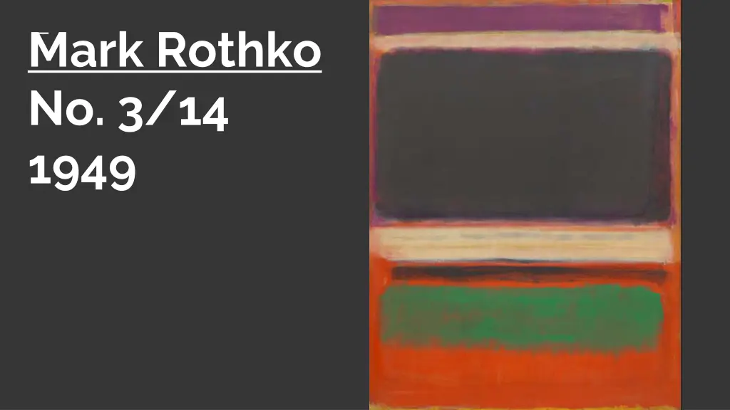 mark rothko no 3 14 1949