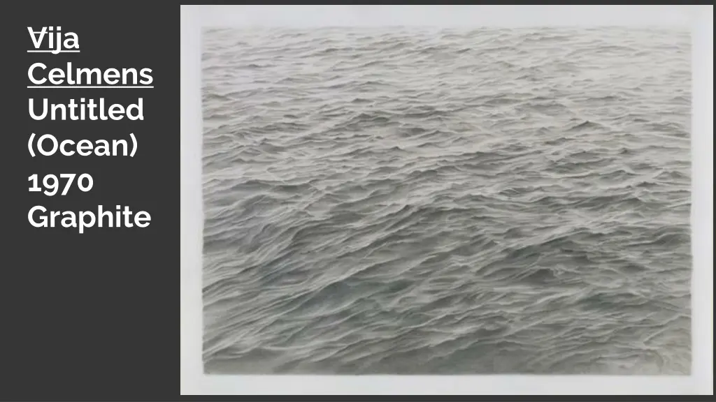 vija celmens untitled ocean 1970 graphite