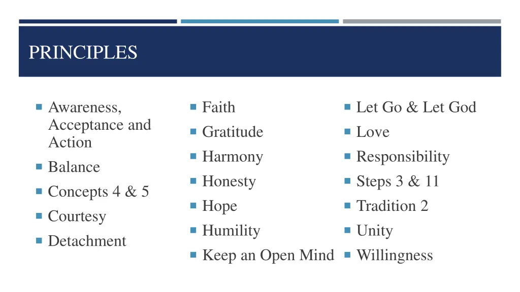 principles