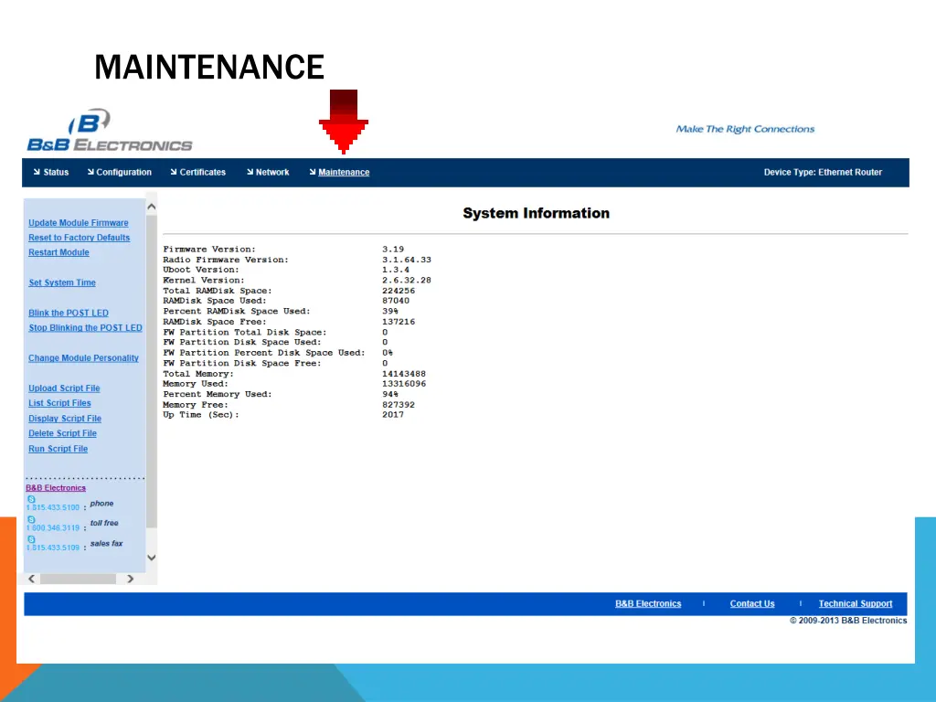 maintenance