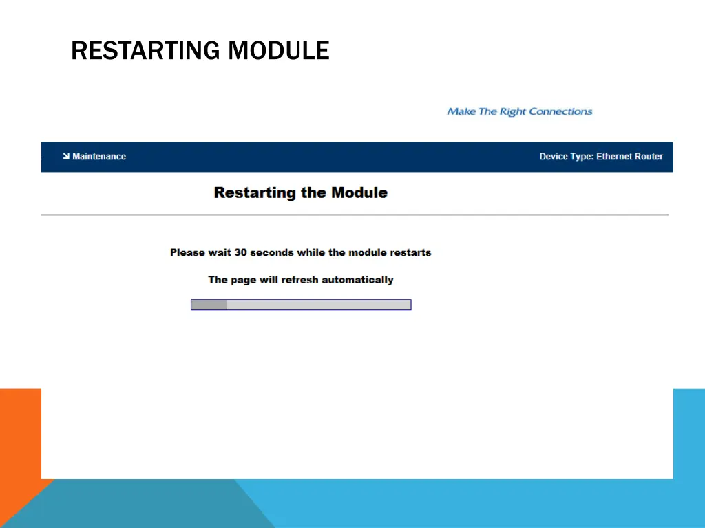 restarting module