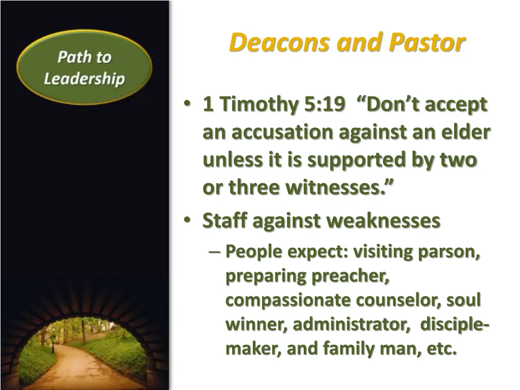 deacons and pastor