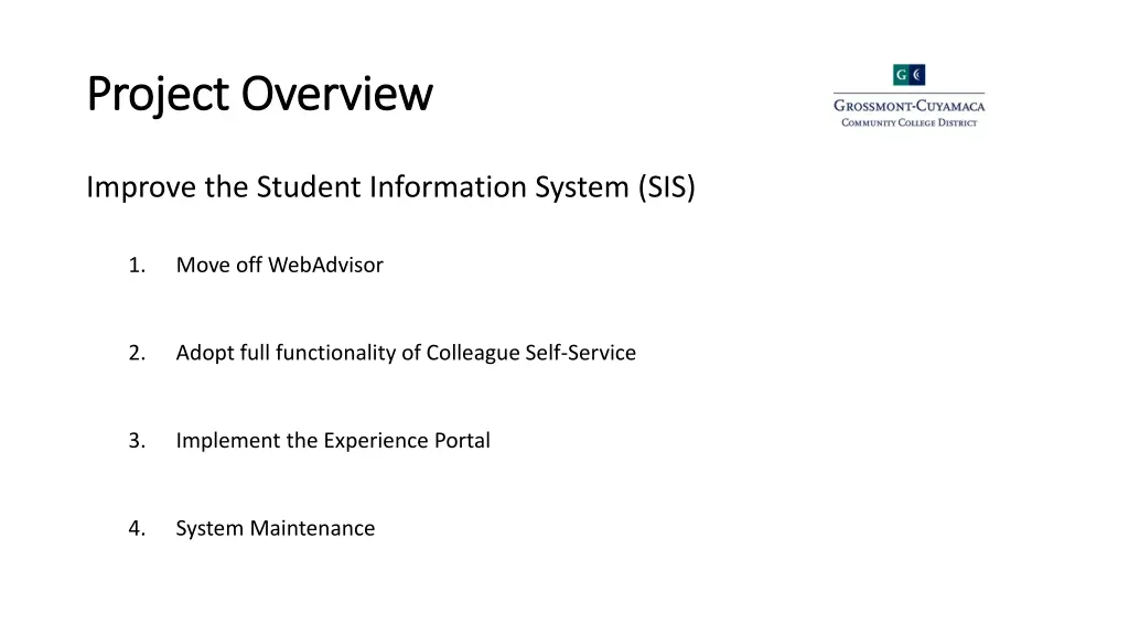 project overview project overview