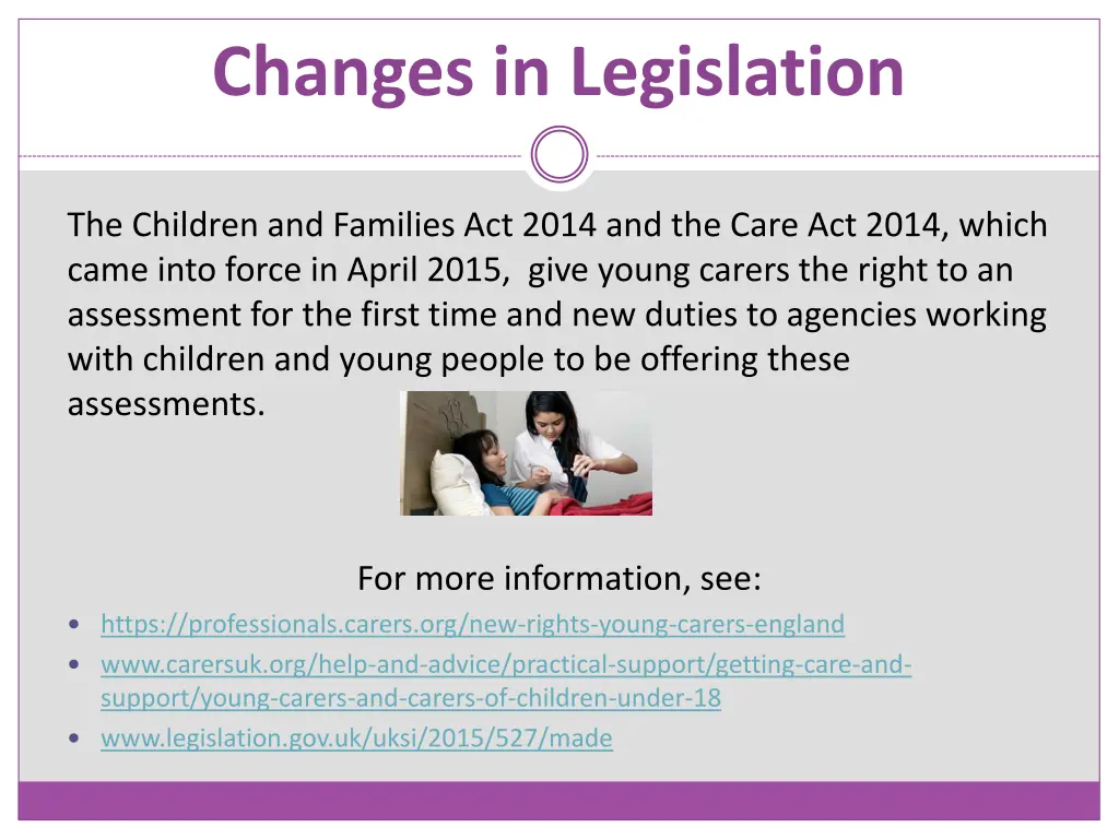 changes in legislation